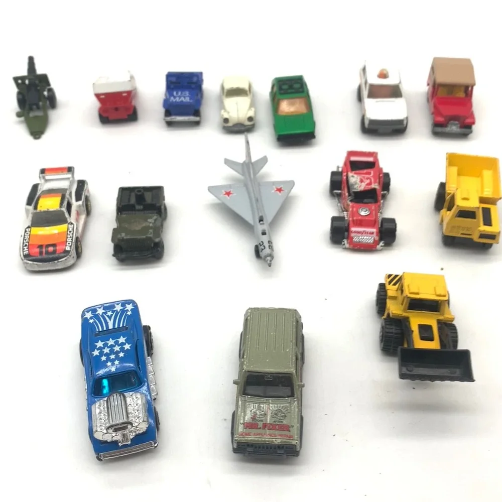 Vintage Matchbox Diecast Cars Lot 13pc Lesney Toy Vehicles Trucks MiG-21 Jet